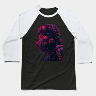 Lone Soldier with gas mask at night. Baseball T-Shirt